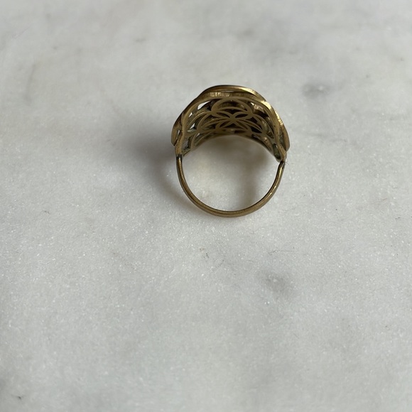 Vintage | Brass Sacred Geometry Ring | Size 7/8 - Picture 5 of 10